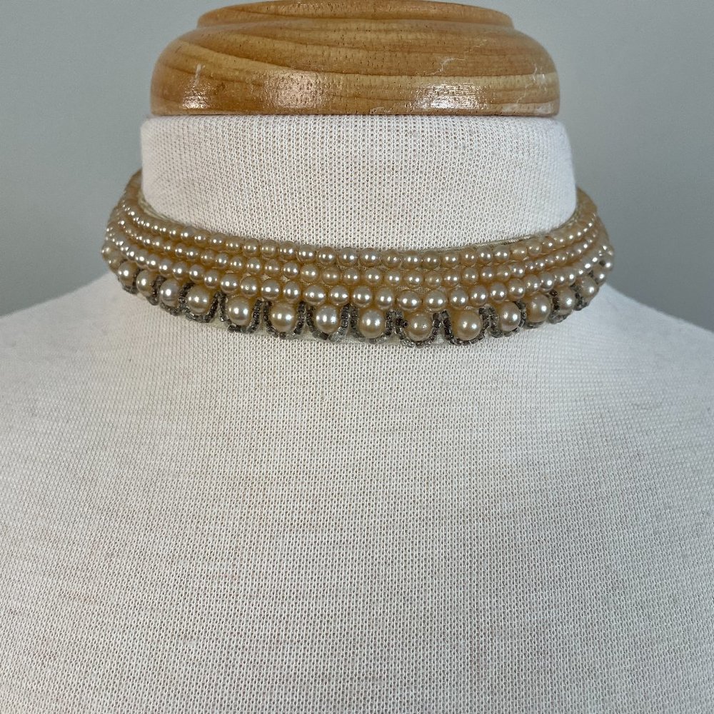 Vintage Silk + Beaded Peter Pan Collar
